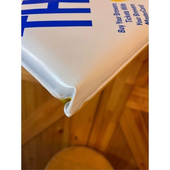 VINTAGE 80s Milwaukee Brewers MLB Stadium Seat Cushion County Stadium 12x12 - Picture 5 of 15